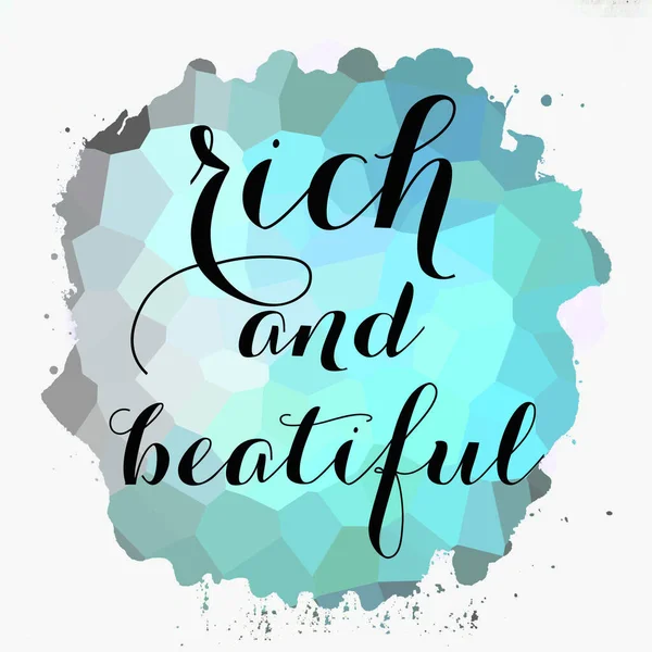 Rich Beautiful Phrase Abstract Colorful Background — Stock Photo, Image