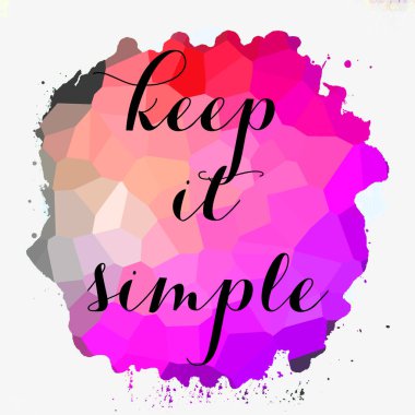 Soyut renkli arkaplanda basit bir metin olarak tut