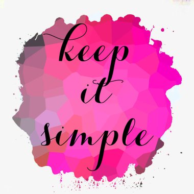 Soyut renkli arkaplanda basit bir metin olarak tut