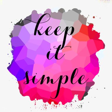 Soyut renkli arkaplanda basit bir metin olarak tut