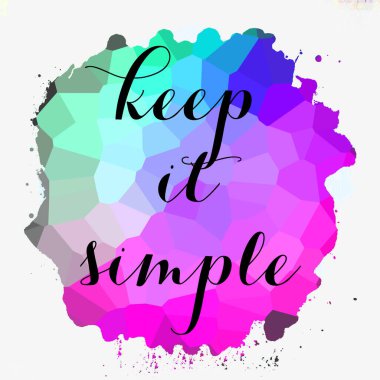 Soyut renkli arkaplanda basit bir metin olarak tut