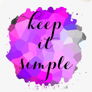 Soyut renkli arkaplanda basit bir metin olarak tut