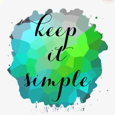 Soyut renkli arkaplanda basit bir metin olarak tut