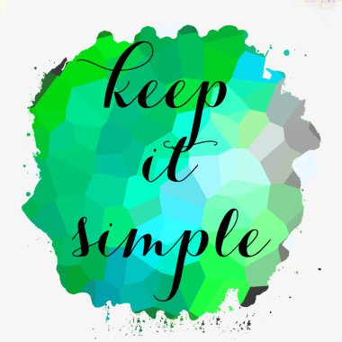 Soyut renkli arkaplanda basit bir metin olarak tut