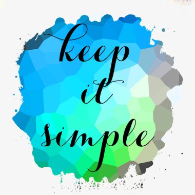 Soyut renkli arkaplanda basit bir metin olarak tut