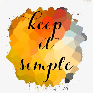 Soyut renkli arkaplanda basit bir metin olarak tut