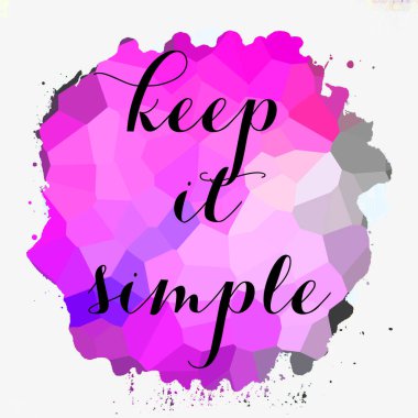 Soyut renkli arkaplanda basit bir metin olarak tut