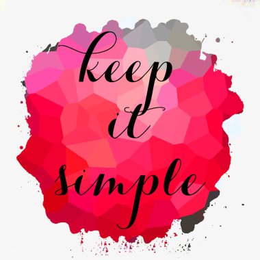 Soyut renkli arkaplanda basit bir metin olarak tut