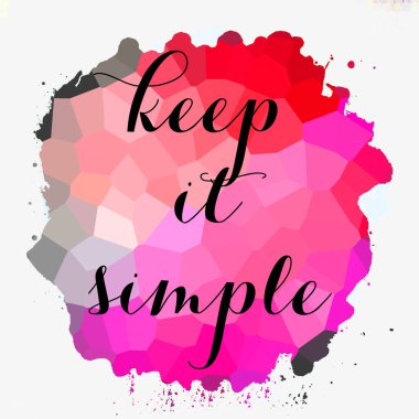 Soyut renkli arkaplanda basit bir metin olarak tut