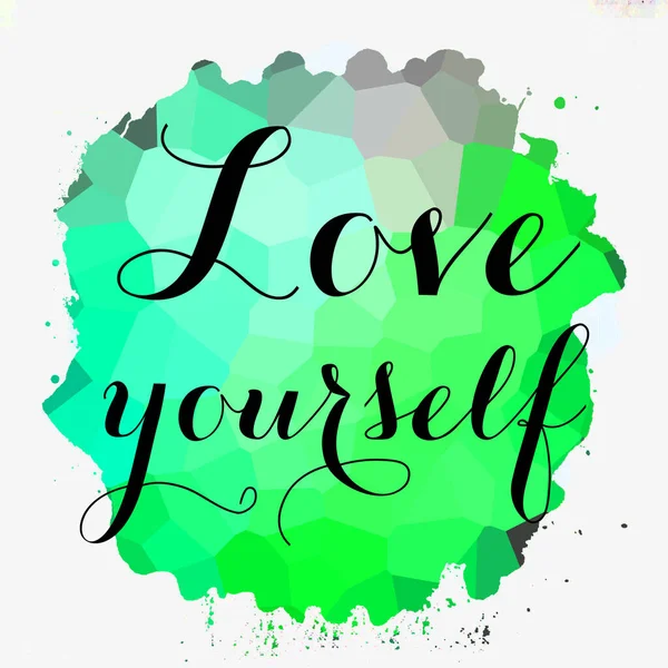 Love Yourself Text Abstract Colorful Background — Stock Photo, Image