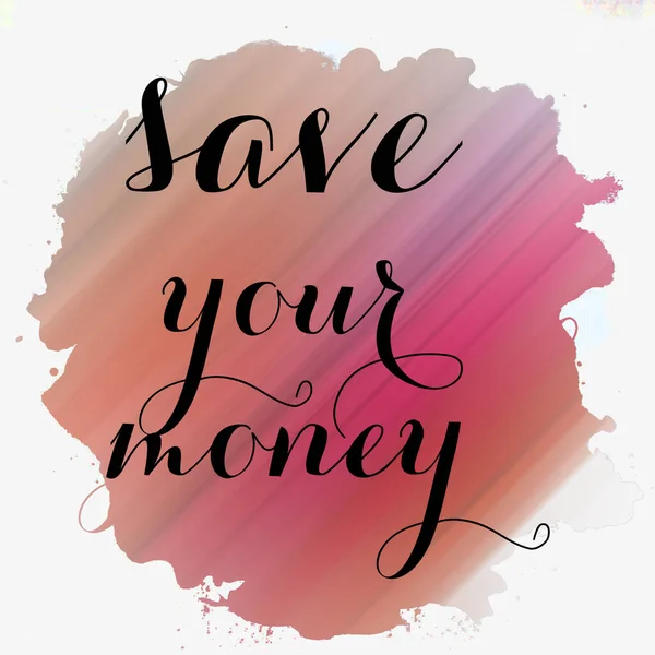 Salvar Seu Texto Dinheiro Fundo Colorido Abstrato — Fotografia de Stock