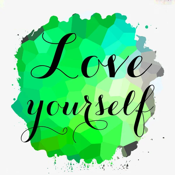 Love Yourself Text Abstract Colorful Background — Stock Photo, Image