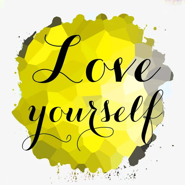 Love Yourself Text Abstract Colorful Background — Stock Photo, Image