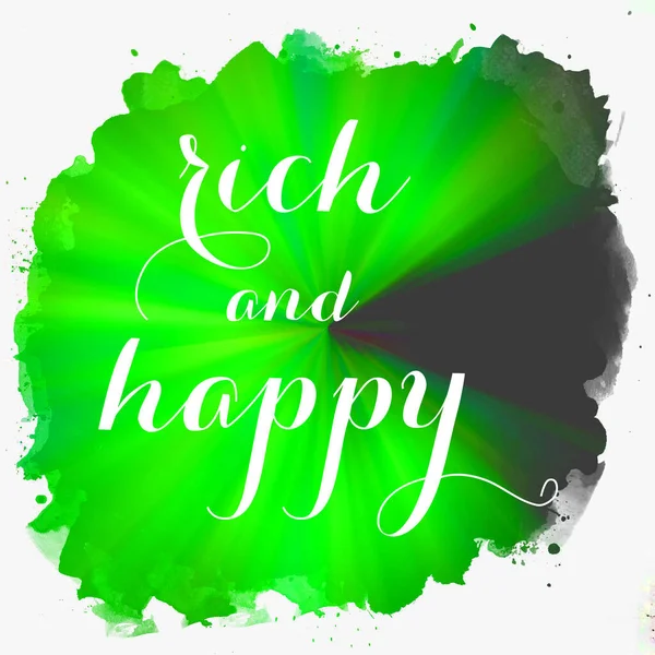 rich happy text on abstract colorful background