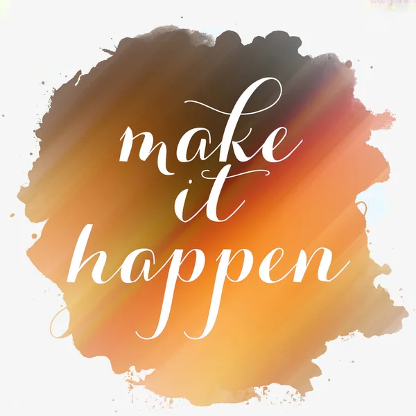 Make Happen Text Abstract Colorful Background — Stock Photo, Image