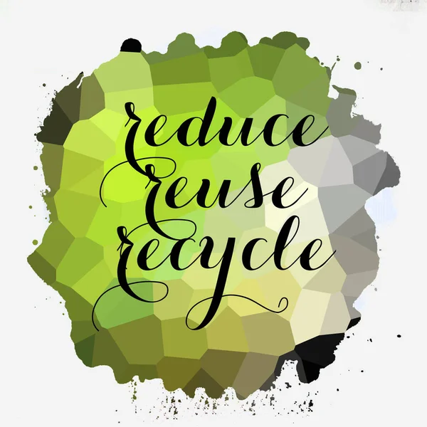 Réduire Réutiliser Recycler Texte Sur Fond Abstrait Coloré — Photo