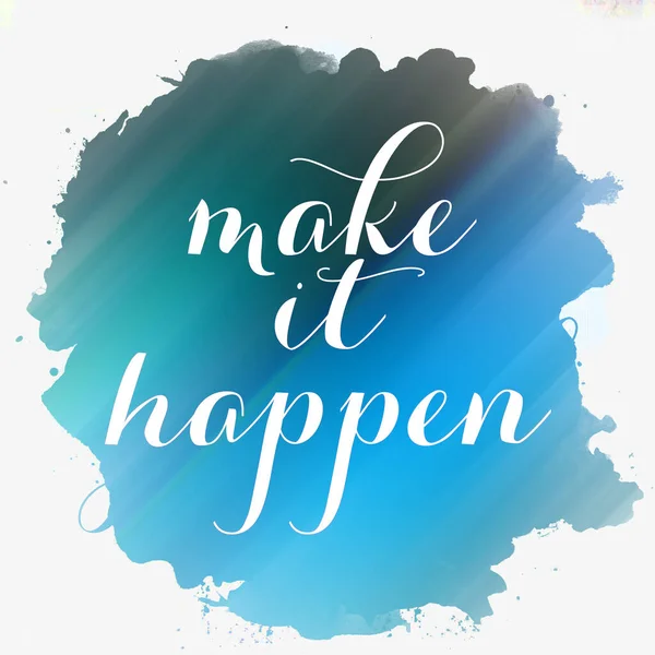 Make Happen Text Abstract Colorful Background — Stock Photo, Image