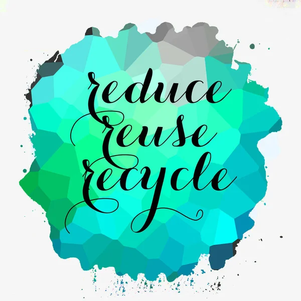 Réduire Réutiliser Recycler Texte Sur Fond Abstrait Coloré — Photo