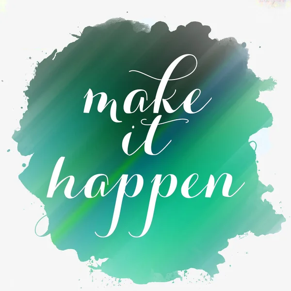 Make Happen Text Abstract Colorful Background — Stock Photo, Image