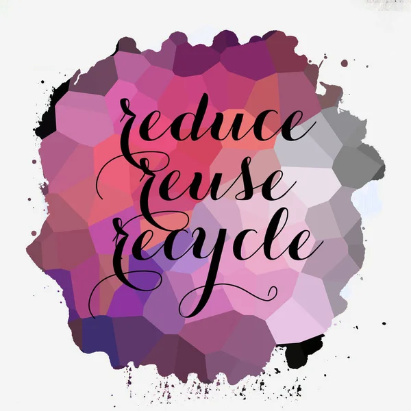 reduce, reuse and recycle text on abstract colorful background