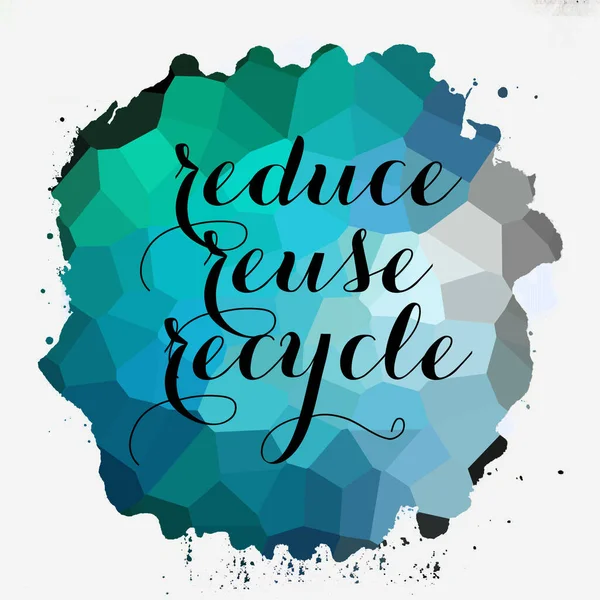 Réduire Réutiliser Recycler Texte Sur Fond Abstrait Coloré — Photo