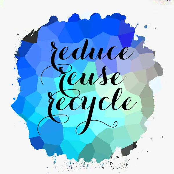 Reduzir Reutilizar Reciclar Texto Fundo Colorido Abstrato — Fotografia de Stock