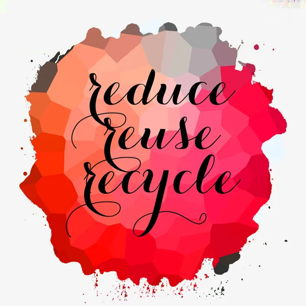 Reducir Reutilizar Reciclar Texto Sobre Fondo Colorido Abstracto — Foto de Stock