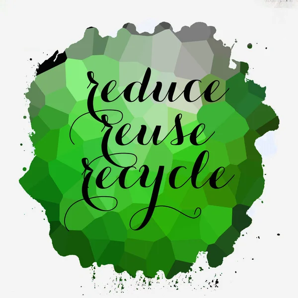 Réduire Réutiliser Recycler Texte Sur Fond Abstrait Coloré — Photo