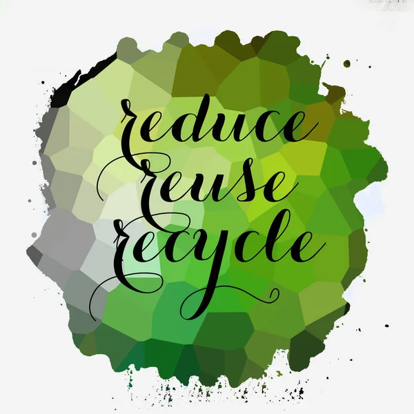 Reduzir Reutilizar Reciclar Texto Fundo Colorido Abstrato — Fotografia de Stock
