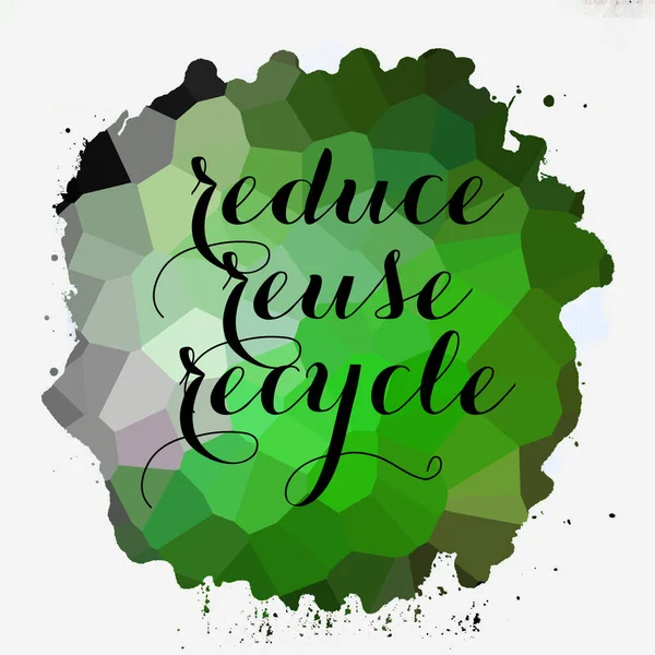 Réduire Réutiliser Recycler Texte Sur Fond Abstrait Coloré — Photo