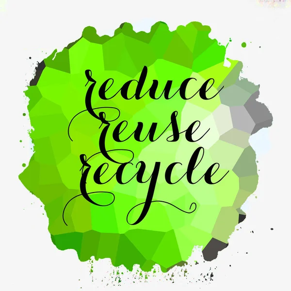 Réduire Réutiliser Recycler Texte Sur Fond Abstrait Coloré — Photo