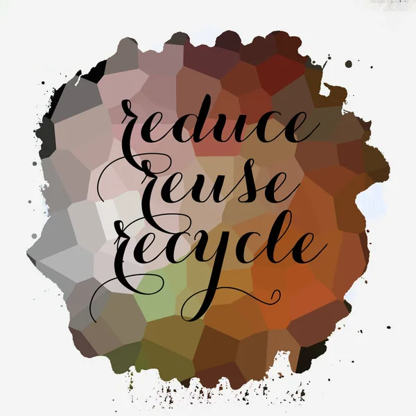 reduce, reuse and recycle text on abstract colorful background