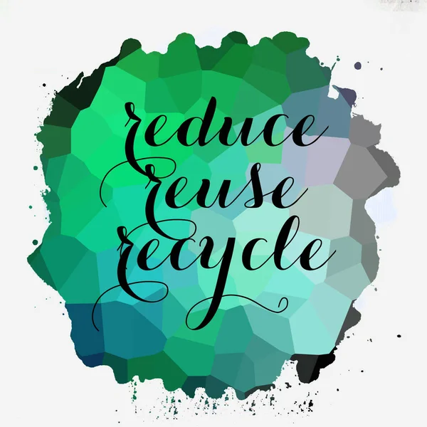 reduce, reuse and recycle text on abstract colorful background