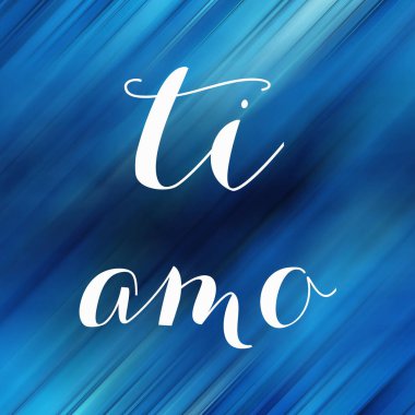 Soyut renkli arkaplan üzerine ti amo metin