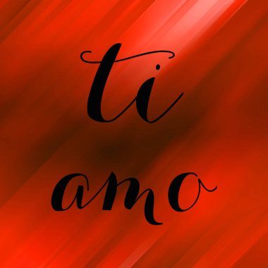 Soyut renkli arkaplan üzerine ti amo metin