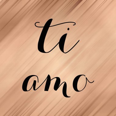 Soyut renkli arkaplan üzerine ti amo metin