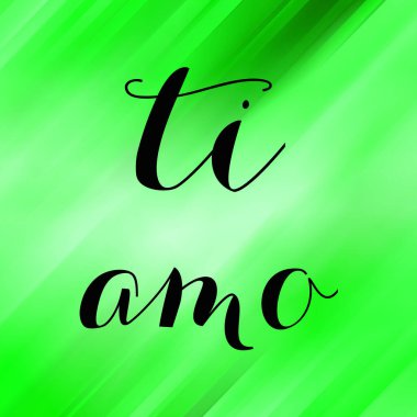 Soyut renkli arkaplan üzerine ti amo metin