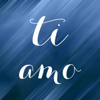 Soyut renkli arkaplan üzerine ti amo metin