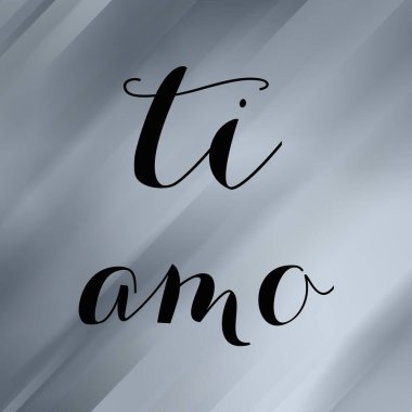 Soyut renkli arkaplan üzerine ti amo metin