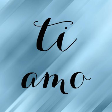 Soyut renkli arkaplan üzerine ti amo metin