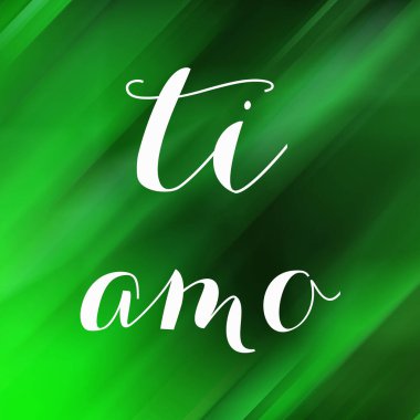 Soyut renkli arkaplan üzerine ti amo metin