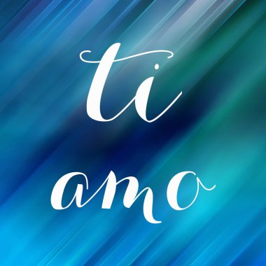 Soyut renkli arkaplan üzerine ti amo metin