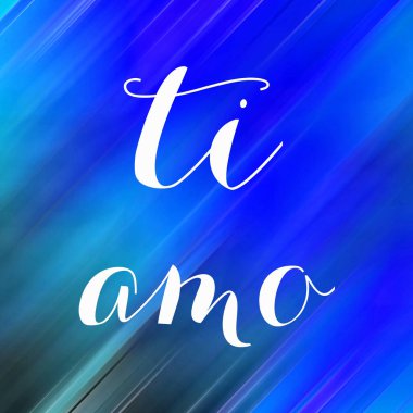 Soyut renkli arkaplan üzerine ti amo metin