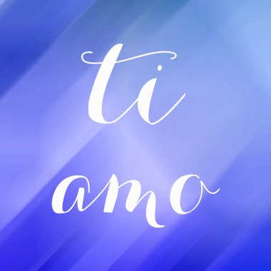 Soyut renkli arkaplan üzerine ti amo metin