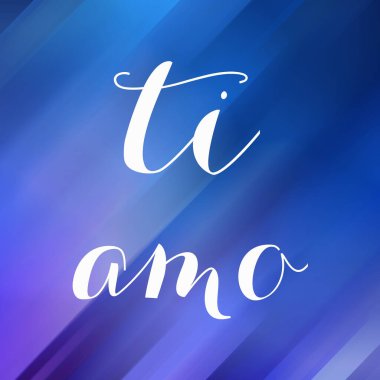 Soyut renkli arkaplan üzerine ti amo metin