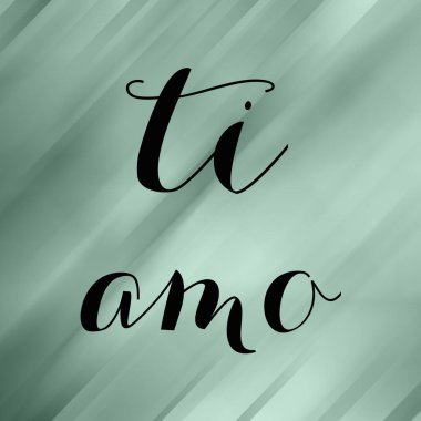 Soyut renkli arkaplan üzerine ti amo metin