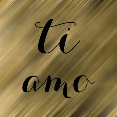 Soyut renkli arkaplan üzerine ti amo metin