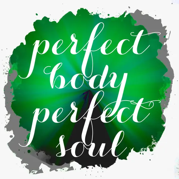 Perfect Body Soul Text Abstract Colorful Background — Stock Photo, Image