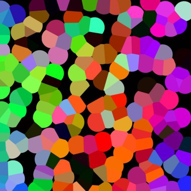 Farklı şekillerdeki küçük parçalardan oluşan renkli arkaplan