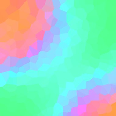 Açık renkli, gökkuşağı vektör arka planı. Gradyan ve numuneli çokgen tasarım çizimi. İş tasarımınız için yepyeni bir tarz.